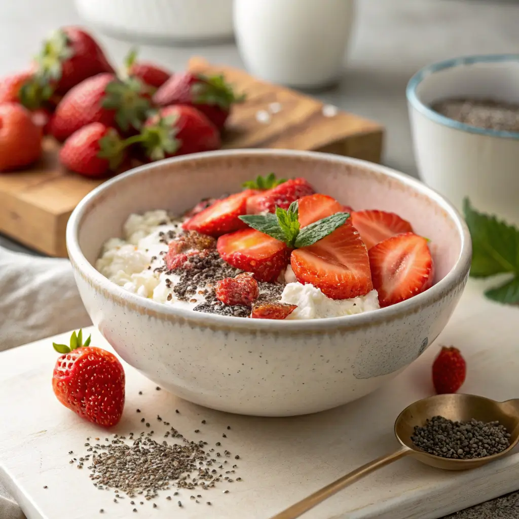 cottage cheese nutrition with fruit and chia