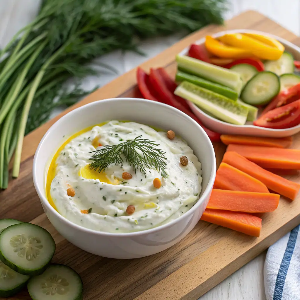 creamy-cottage-cheese-dip-with-veggies