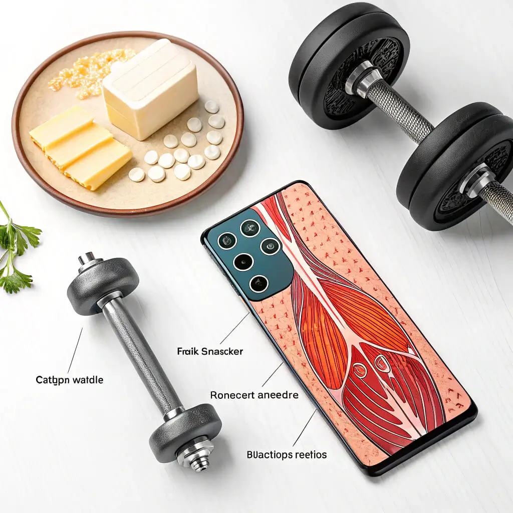 Muscle fiber recovery supported by cottage cheese protein