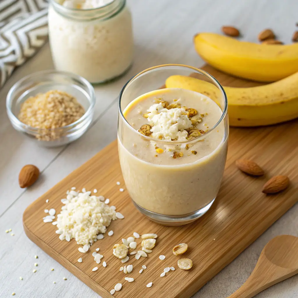 Protein smoothie using cottage cheese after workout
