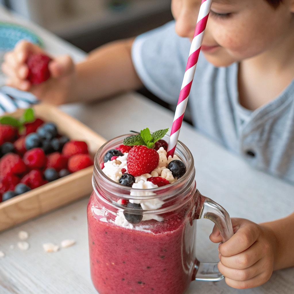 Cottage cheese smoothie for kids breakfast recipe