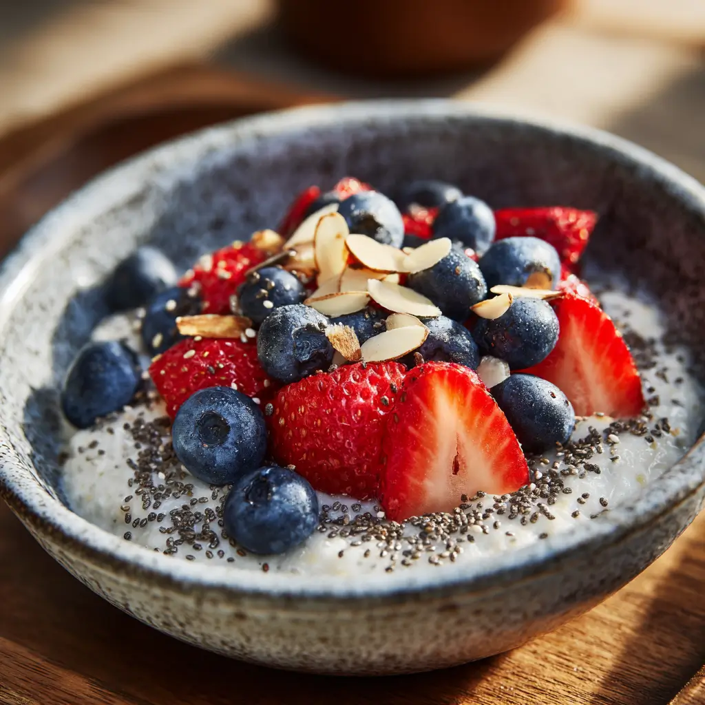 high-protein-cottage-cheese-breakfast-bowl High-protein cottage cheese breakfast bowl with berries and nuts