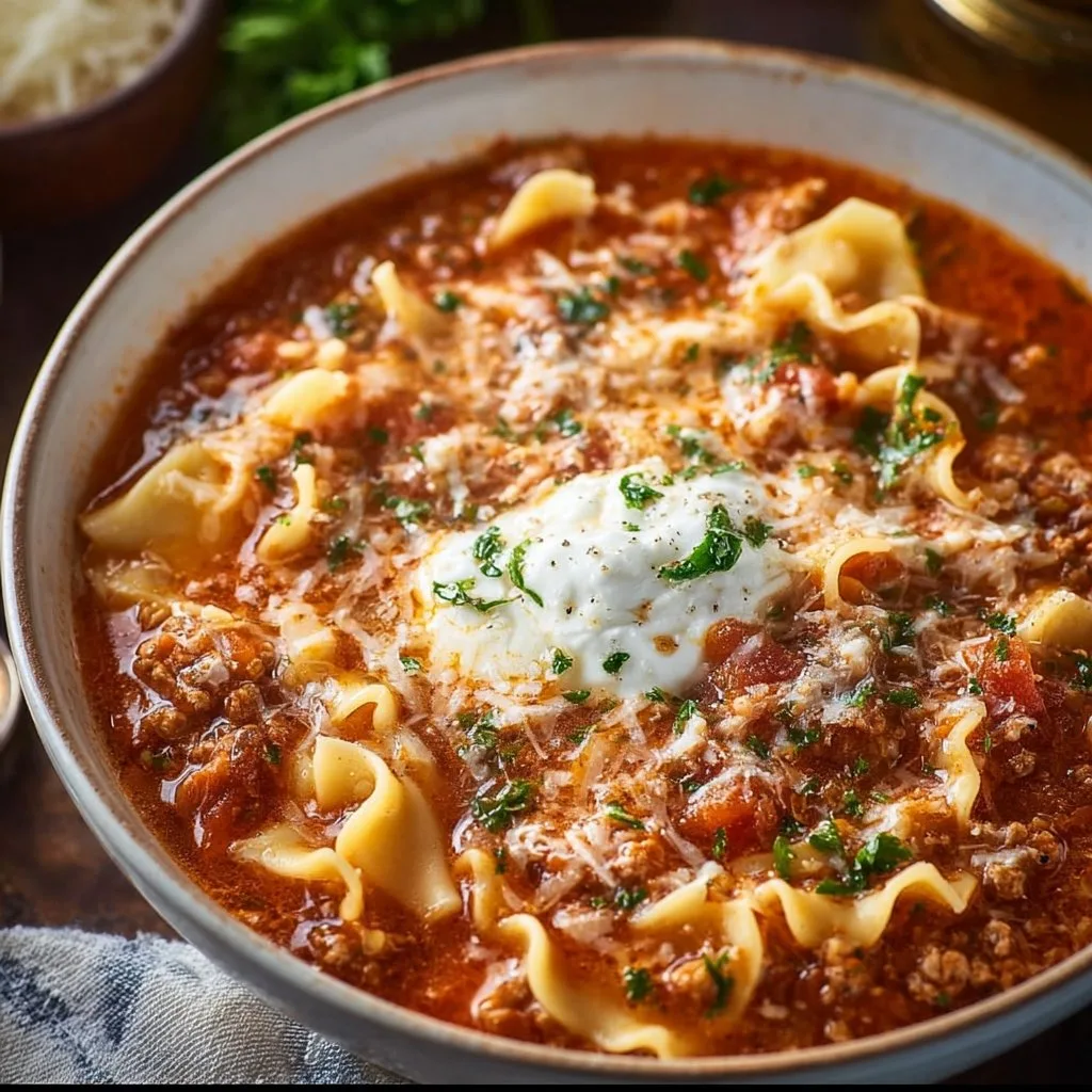 High Protein Lasagna Soup