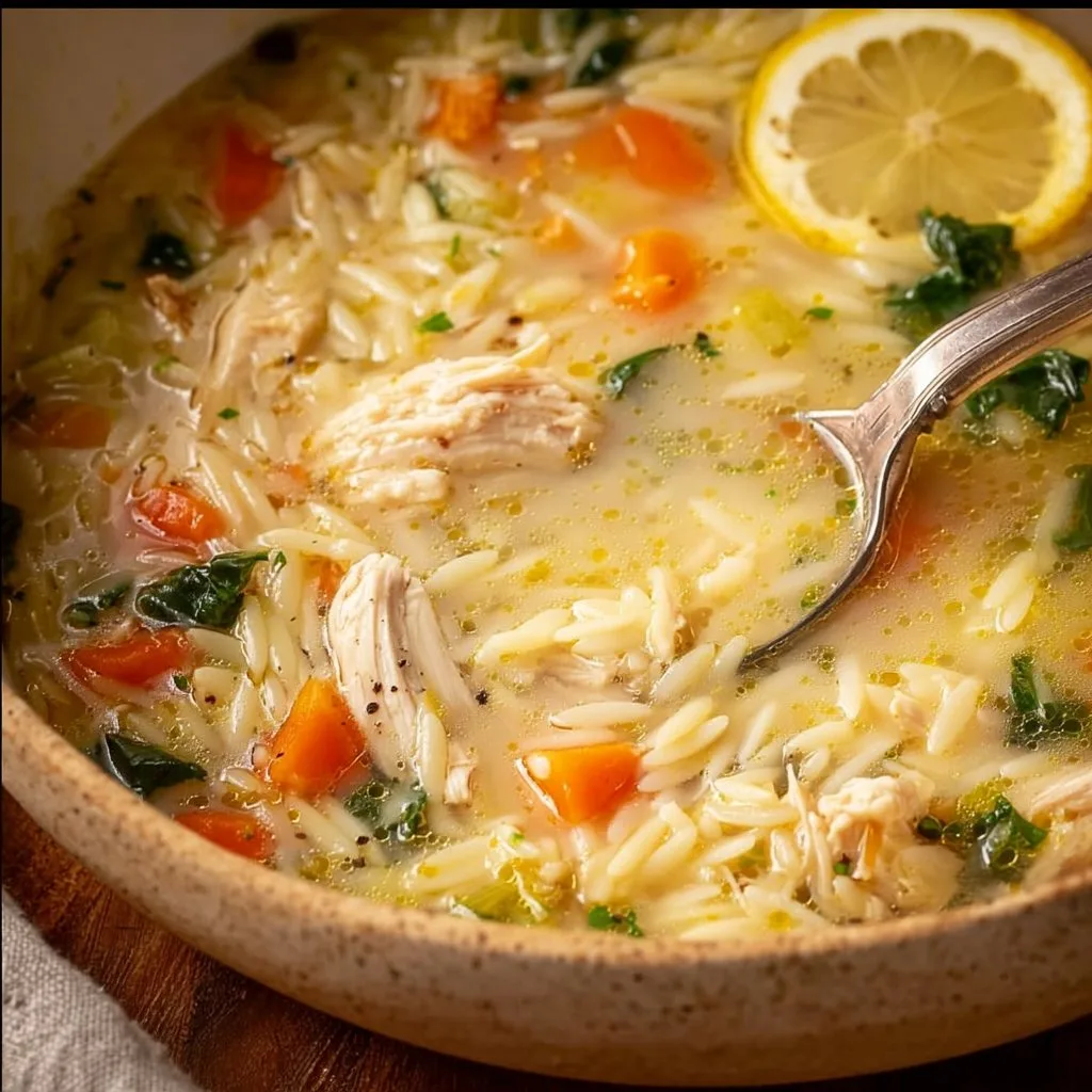 Easy Lemon Chicken Orzo Soup