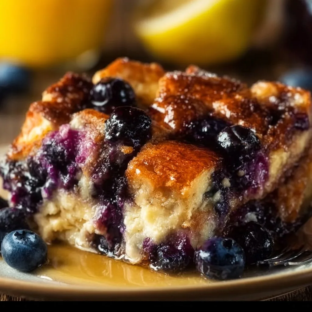 Blueberry Lemon French Toast Casserole Overnight Recipe