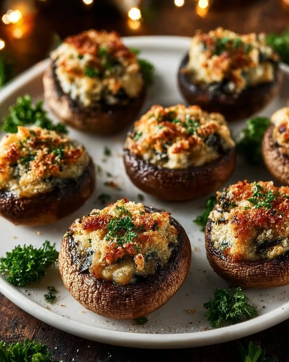 Best Christmas Stuffed Mushrooms