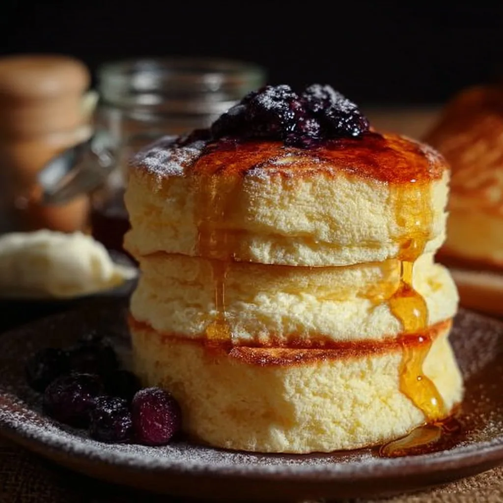 Fluffy Japanese Soufflé Pancakes