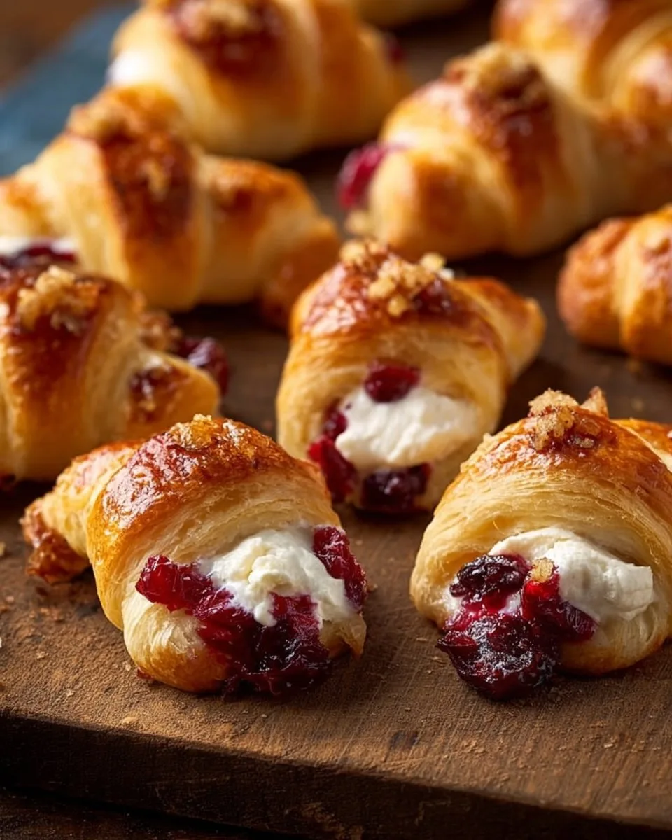 Cranberry Cream Cheese Crescent Bites