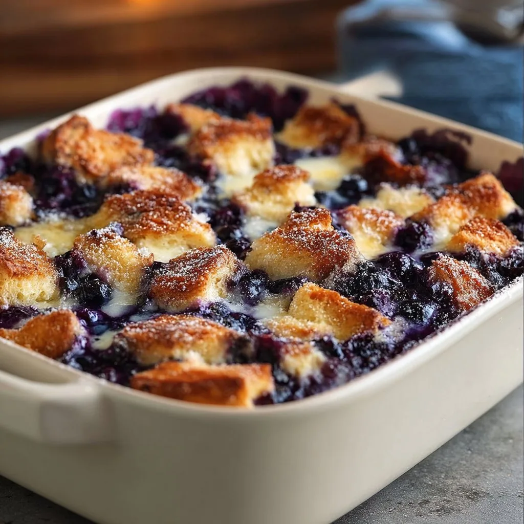 Quick Blueberry French Toast Casserole