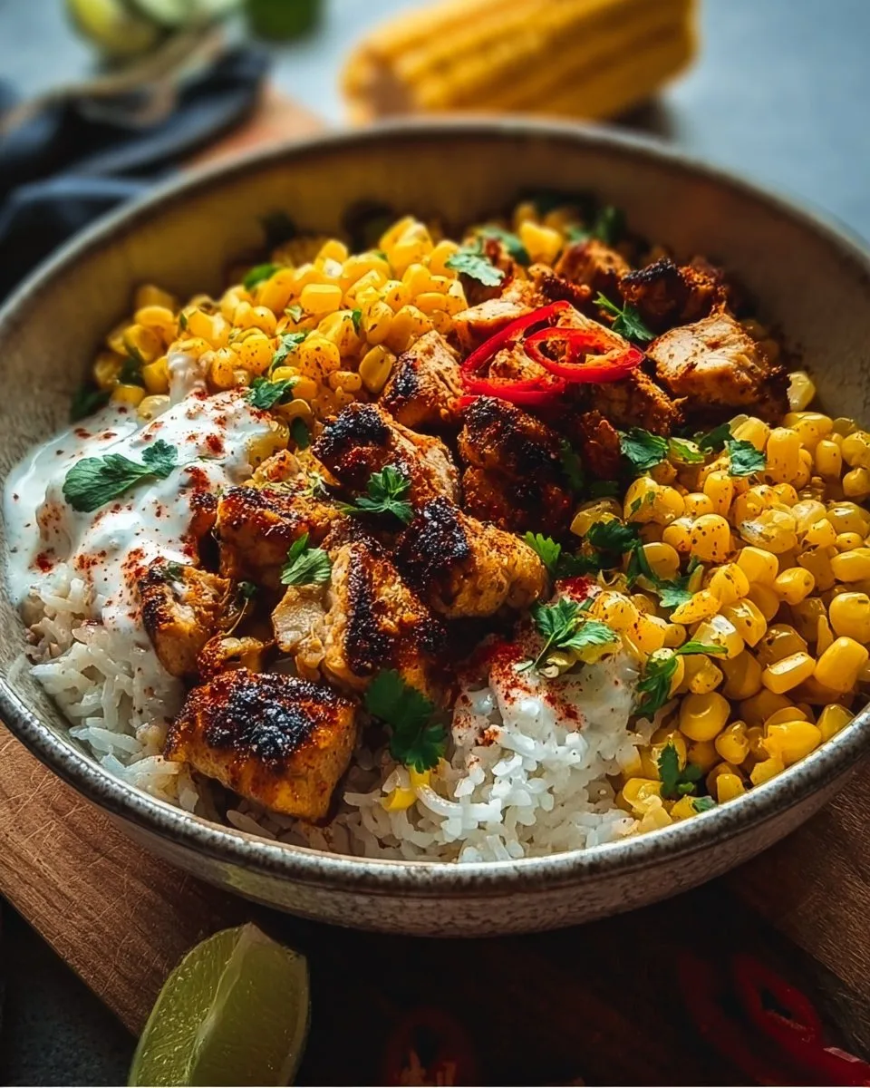 Street Corn Chicken Rice Bowl