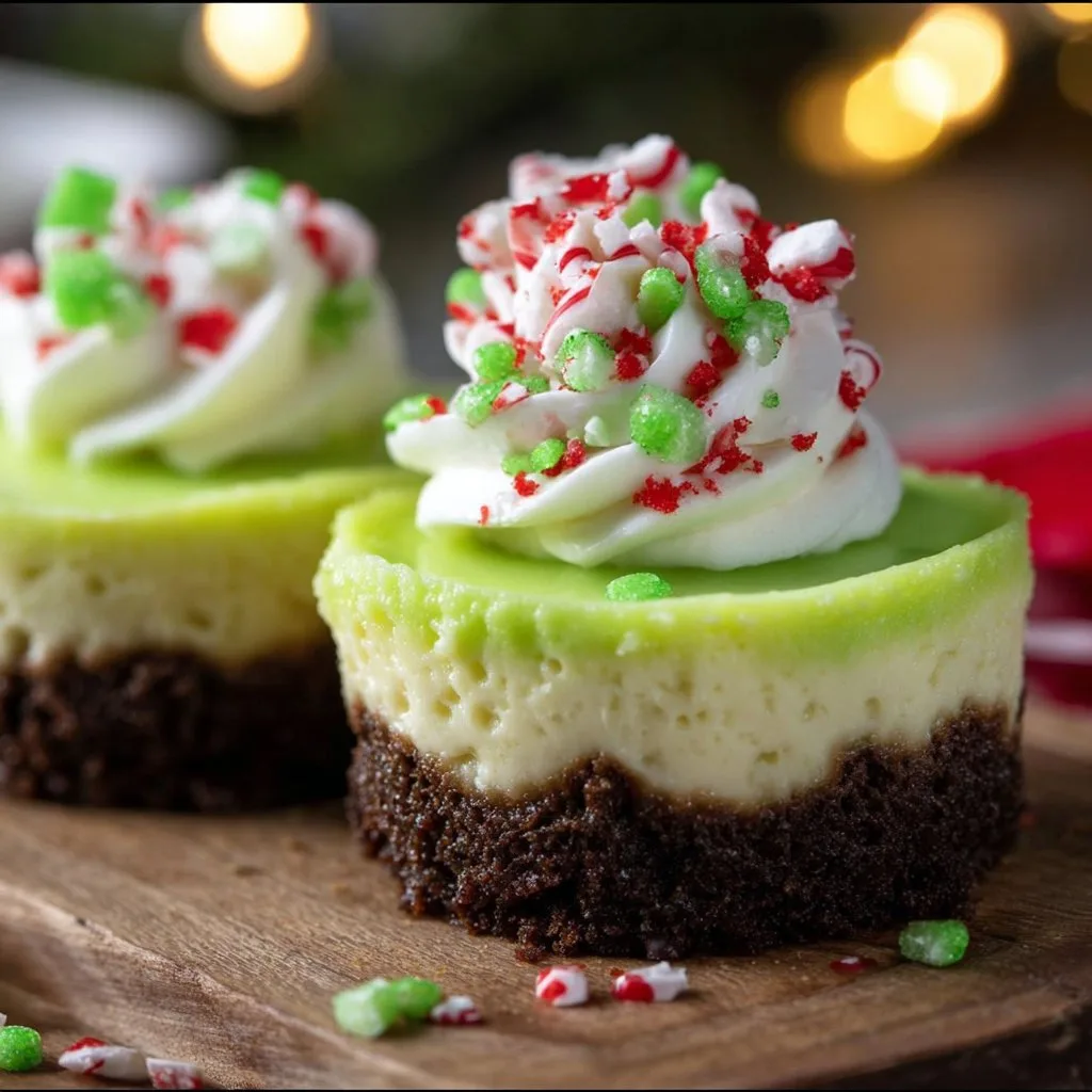Grinch Mini Cheesecakes