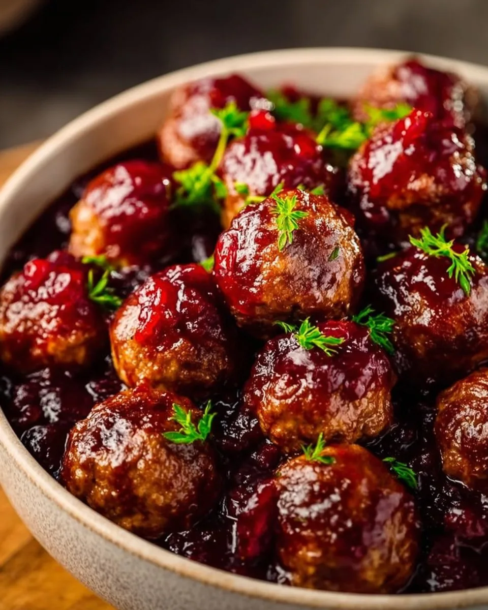 Christmas Cranberry Meatballs