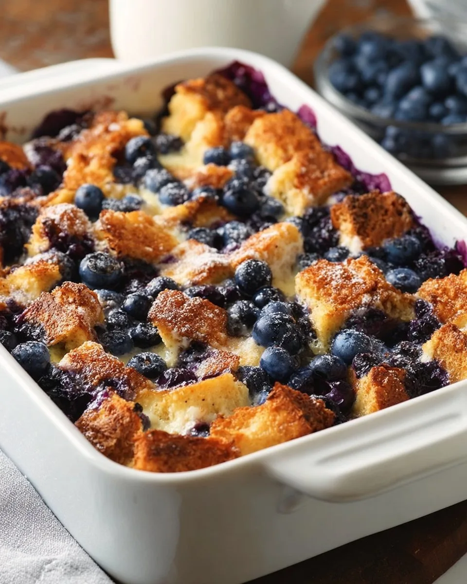 Quick Blueberry French Toast Casserole