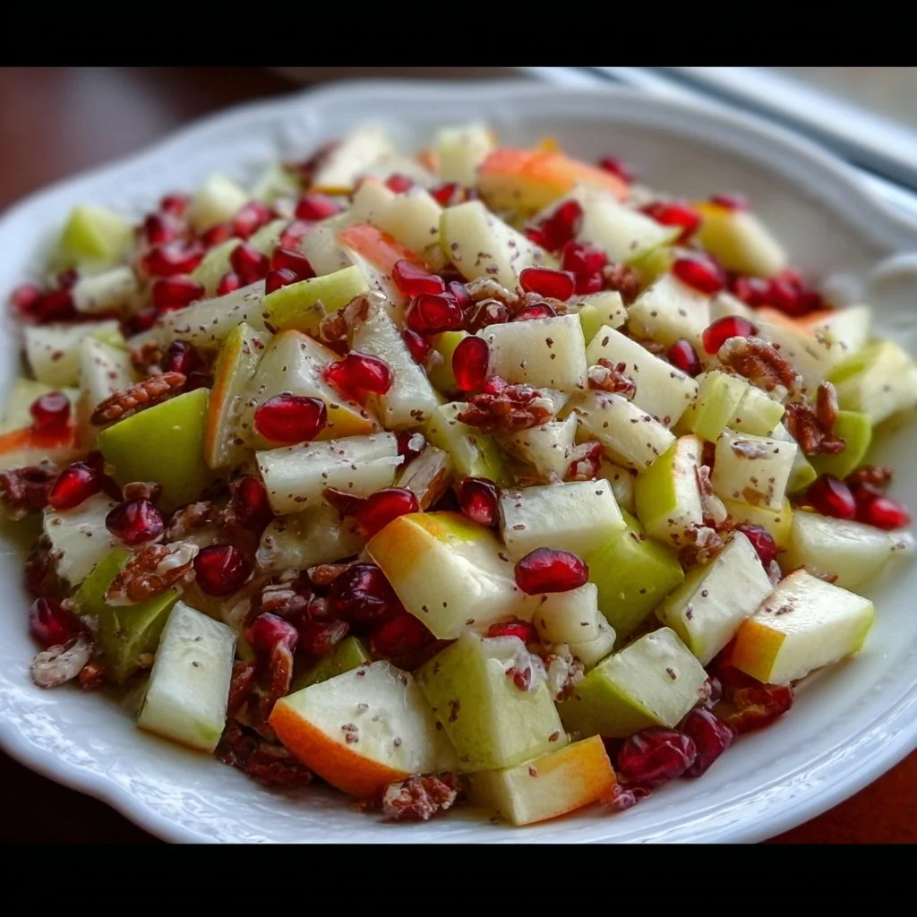 Easy apple salad with fresh ingredients and a vibrant presentation.