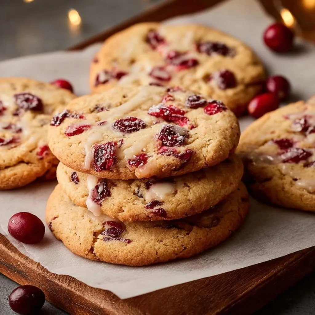 Chewy Christmas Cranberry Orange Cookies