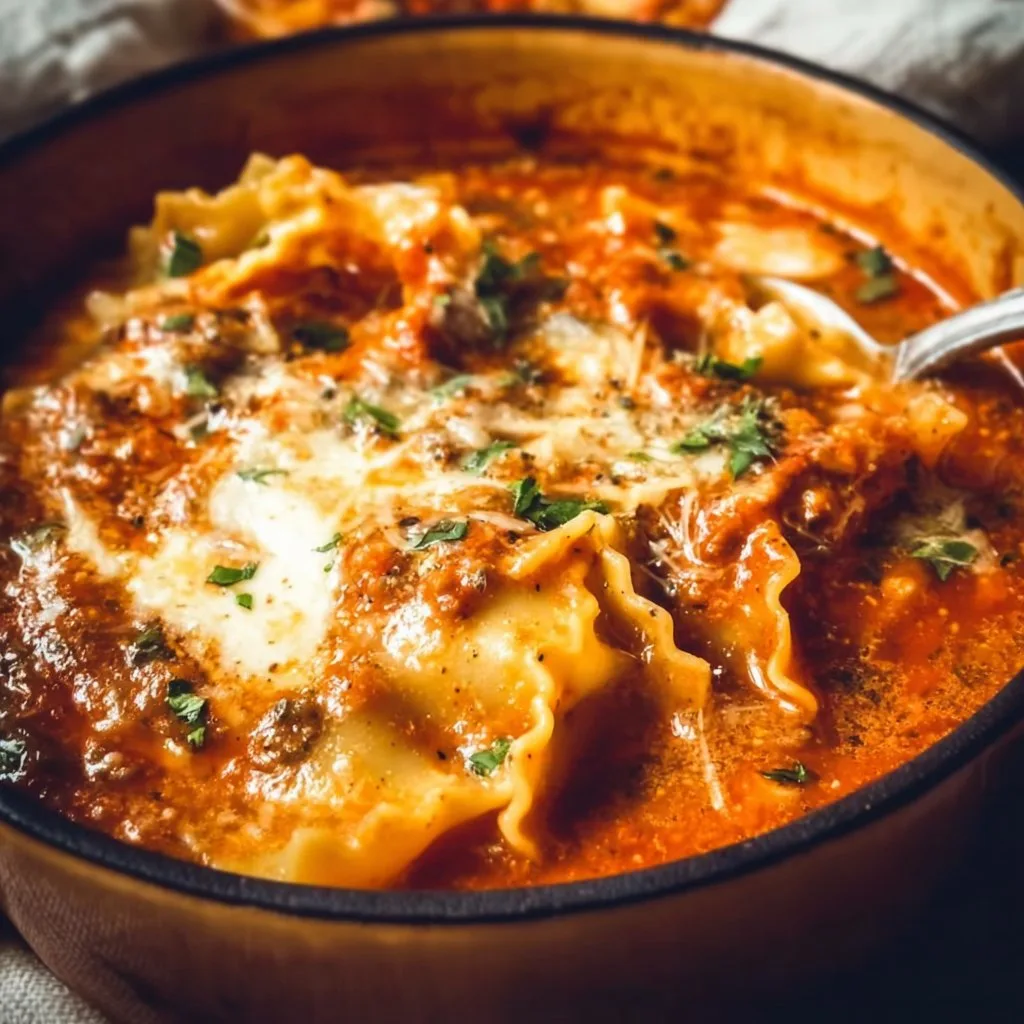 Easy Creamy Lasagna Soup