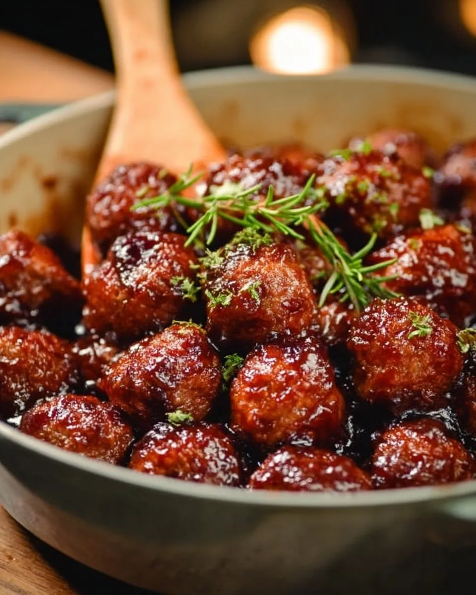 Sweet & Spicy Cranberry Orange BBQ Meatballs