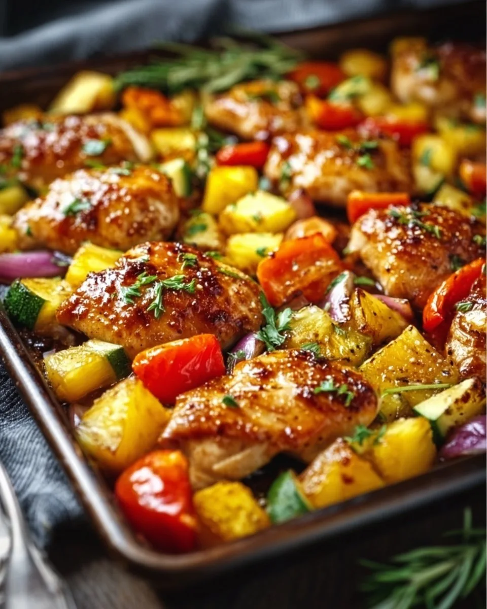 Hawaiian Chicken Sheet Pan