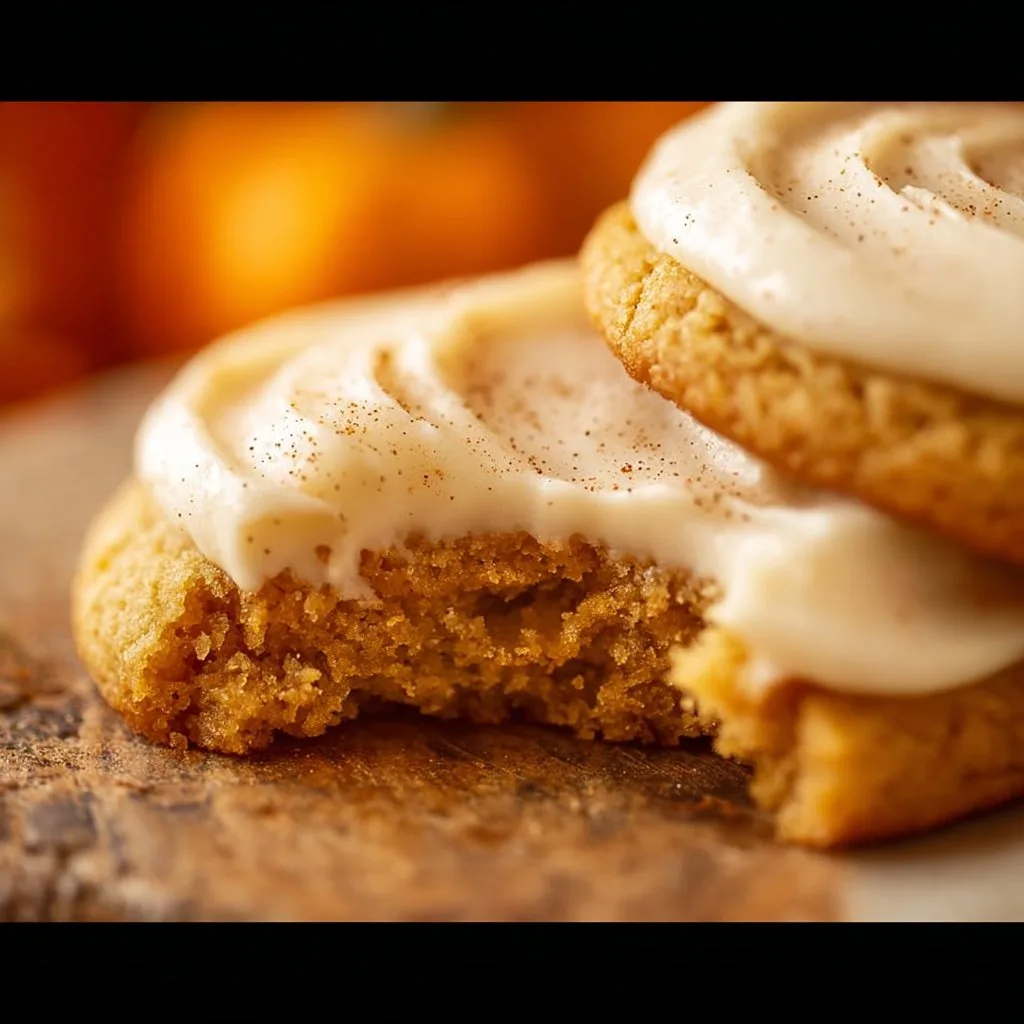 Pumpkin Spice Sugar Cookies with Cream Cheese Frosting