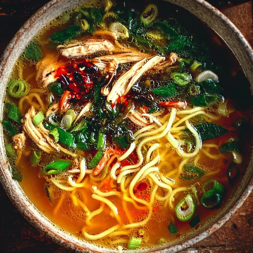 Aromatic Ginger Garlic Chicken Noodle Soup - Alrightwithme