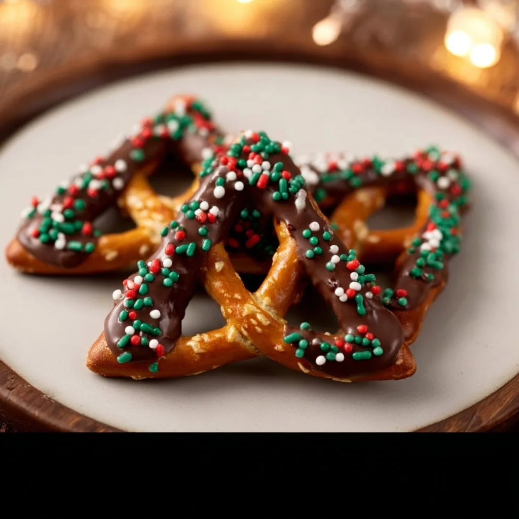 Chocolate Covered Christmas Pretzels