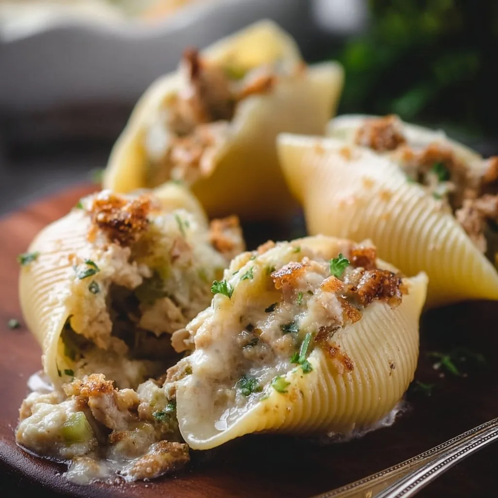 Thanksgiving Leftover Turkey Stuffed Shells