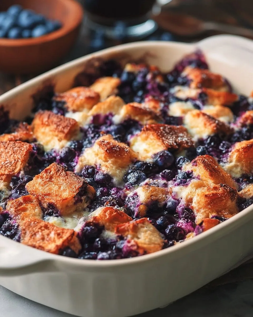 Quick Blueberry French Toast Casserole