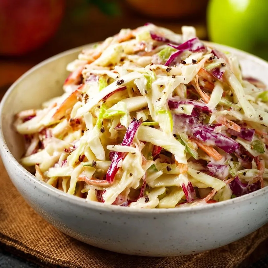 Sweet and Tangy Apple Coleslaw Salad in 2025 | Slaw recipes, Coleslaw recipe, Healthy salad recipes