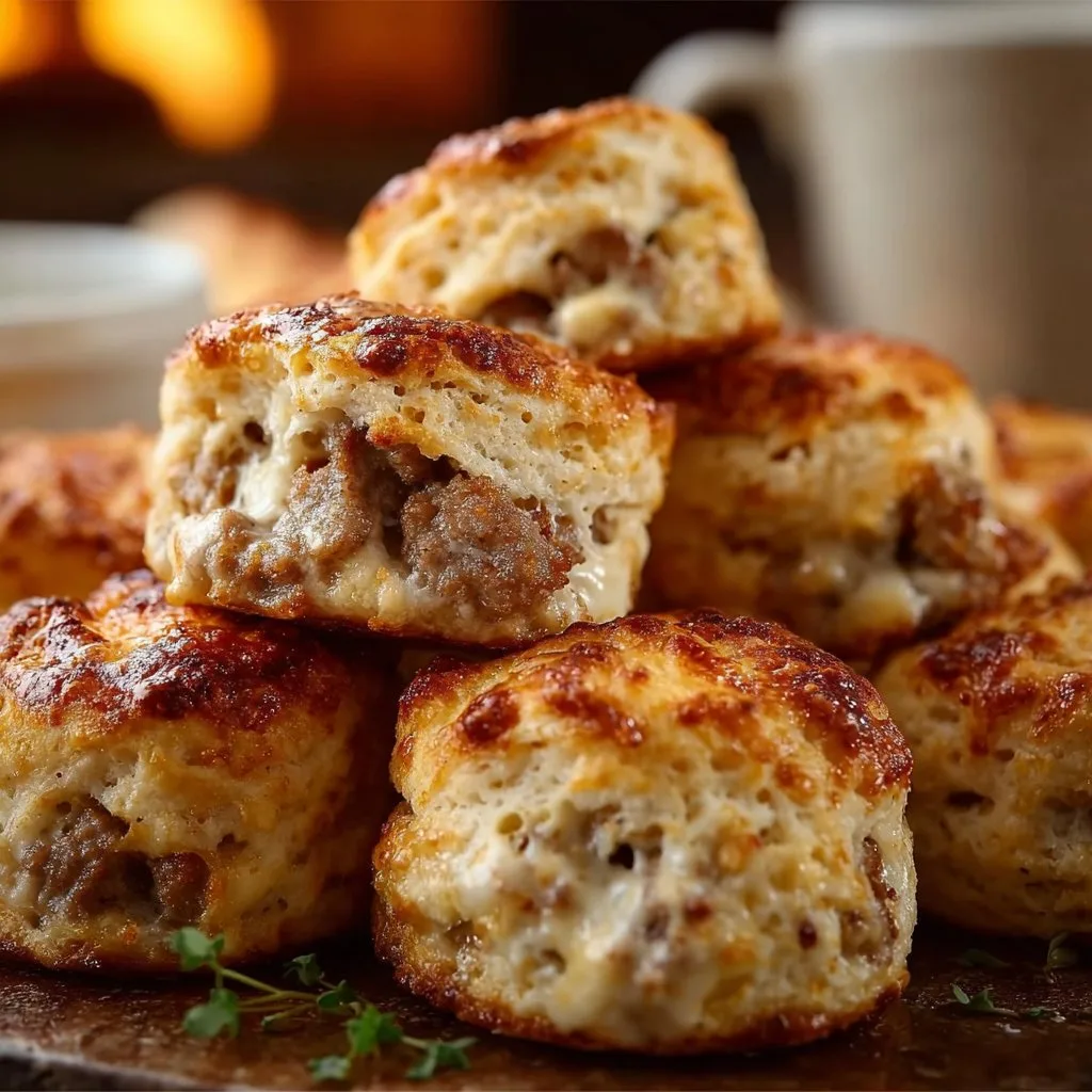 Sausage and Cream Cheese Biscuit Bites