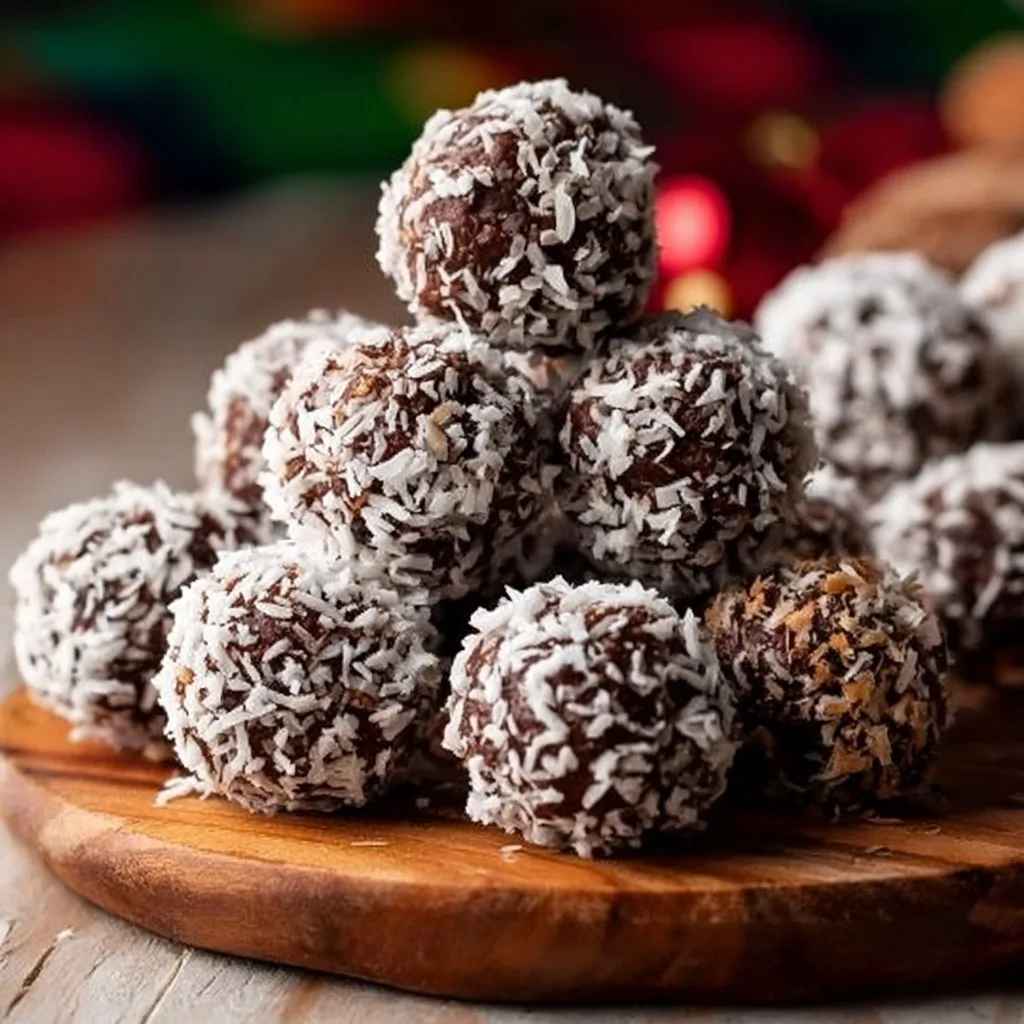 No-bake Chocolate Coconut Snowballs