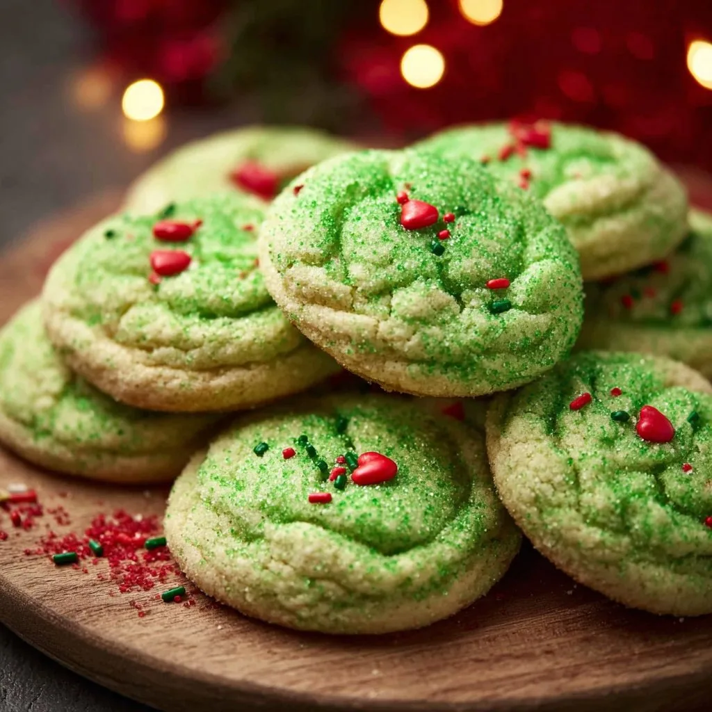 Grinch Drop Sugar Cookies