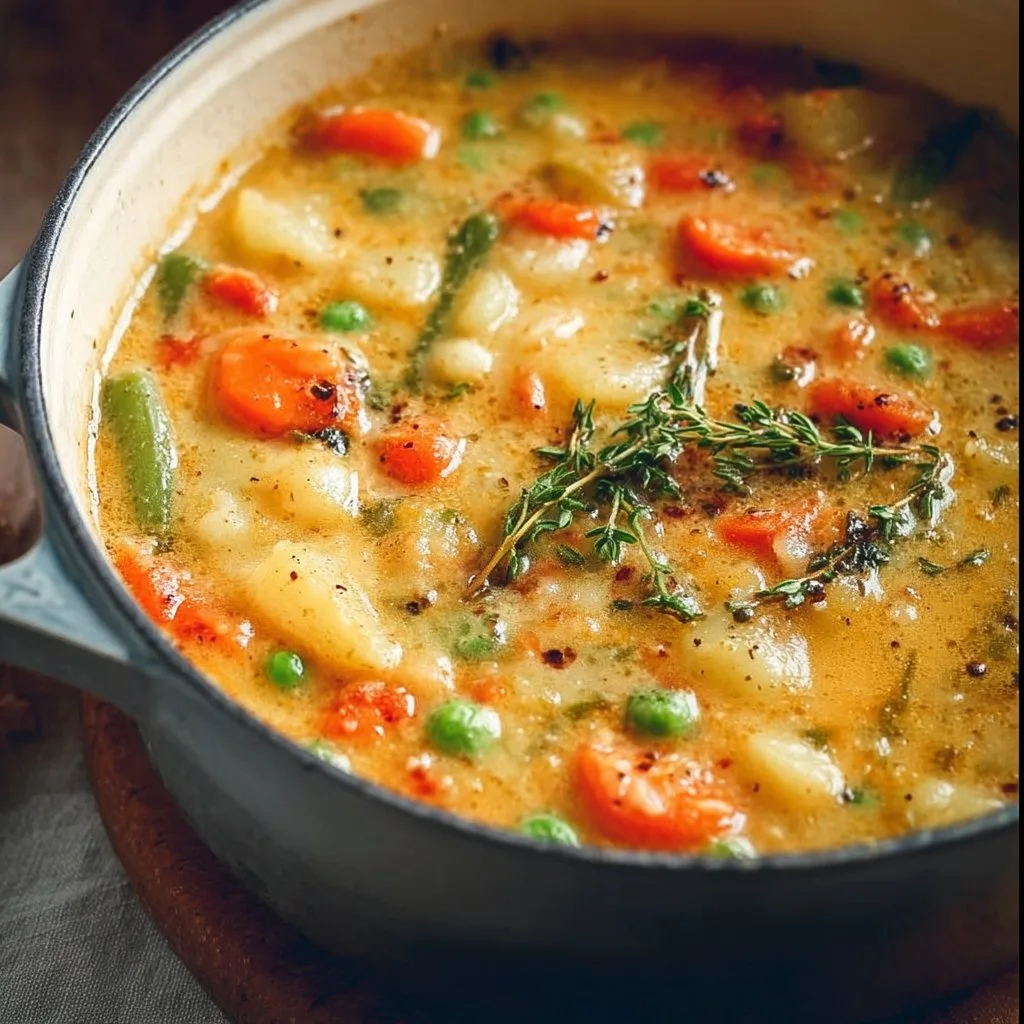 Comforting One-Pot Creamy Vegetable Soup