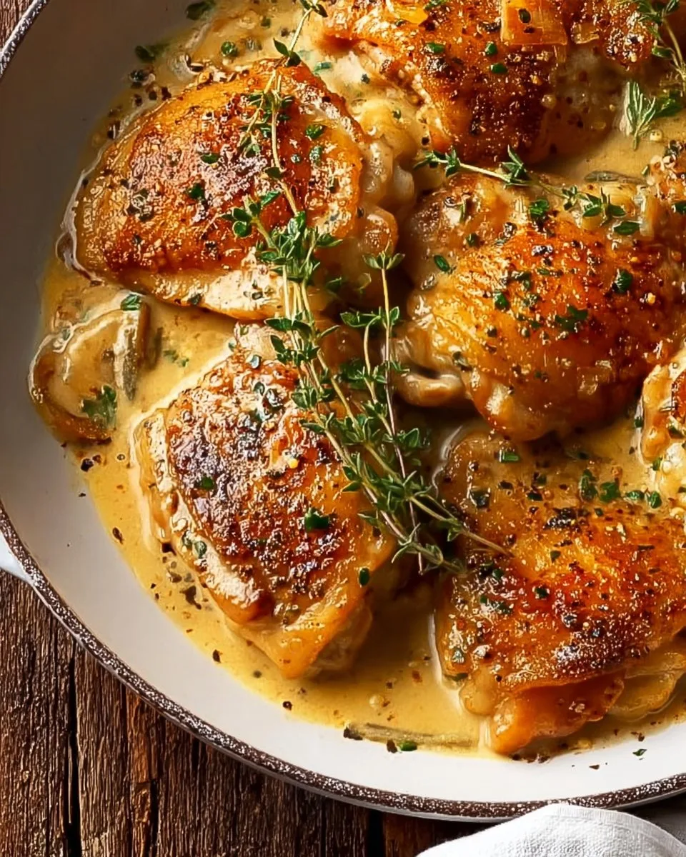 Bobby Flay's Creamy Chicken Thighs Recipe