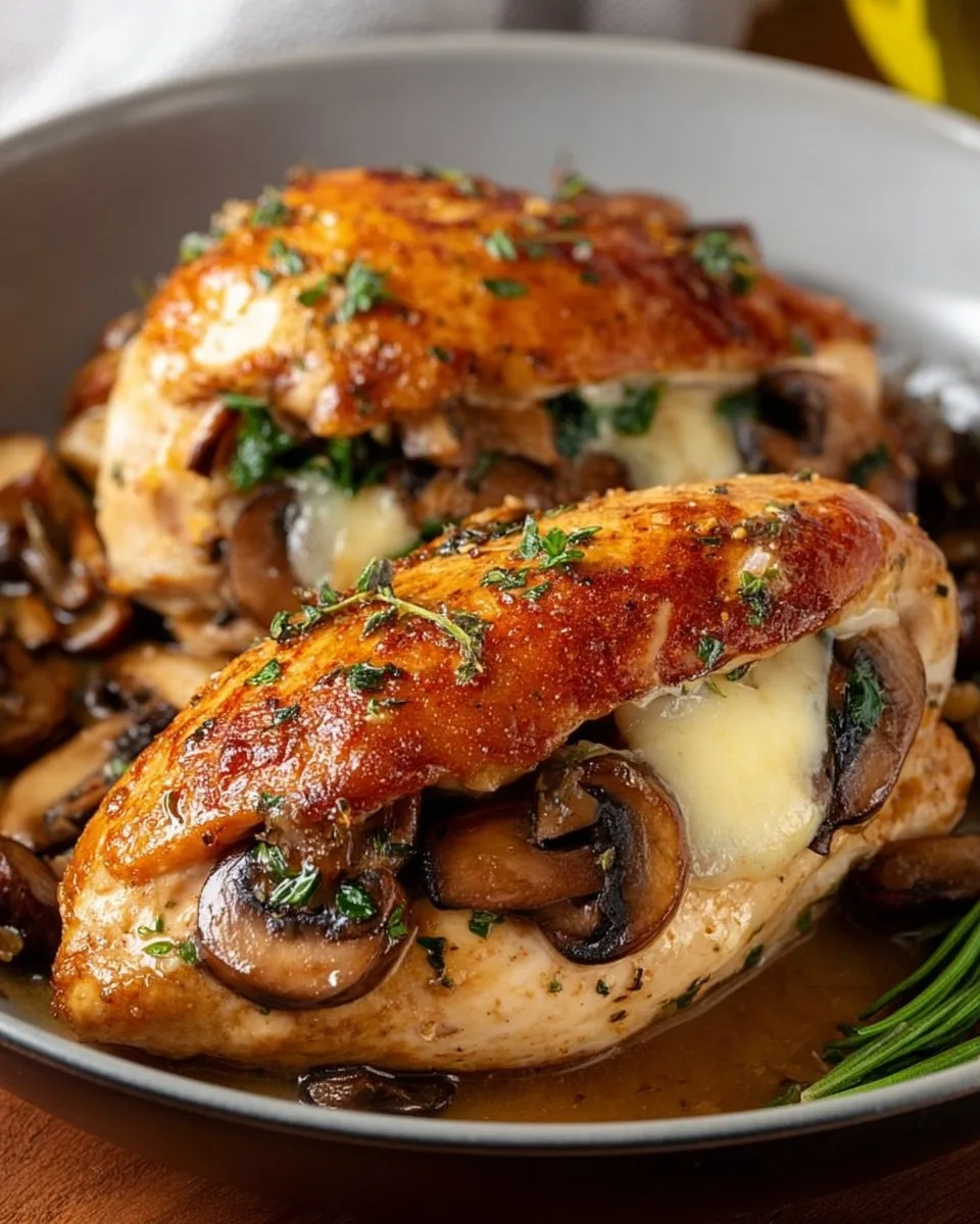 Flavorful Mushroom Stuffed Chicken Breast