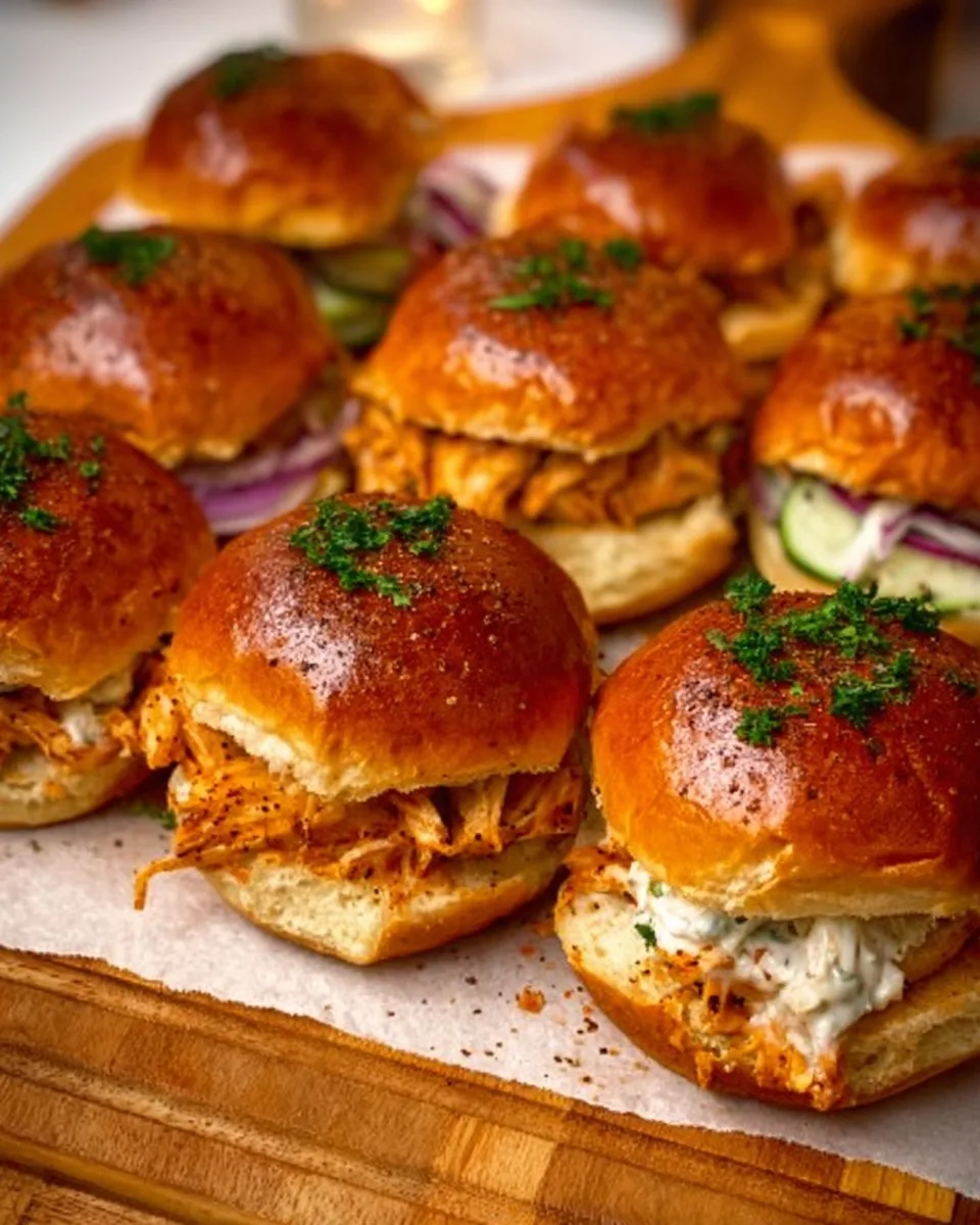 Spicy Buffalo Chicken Sliders