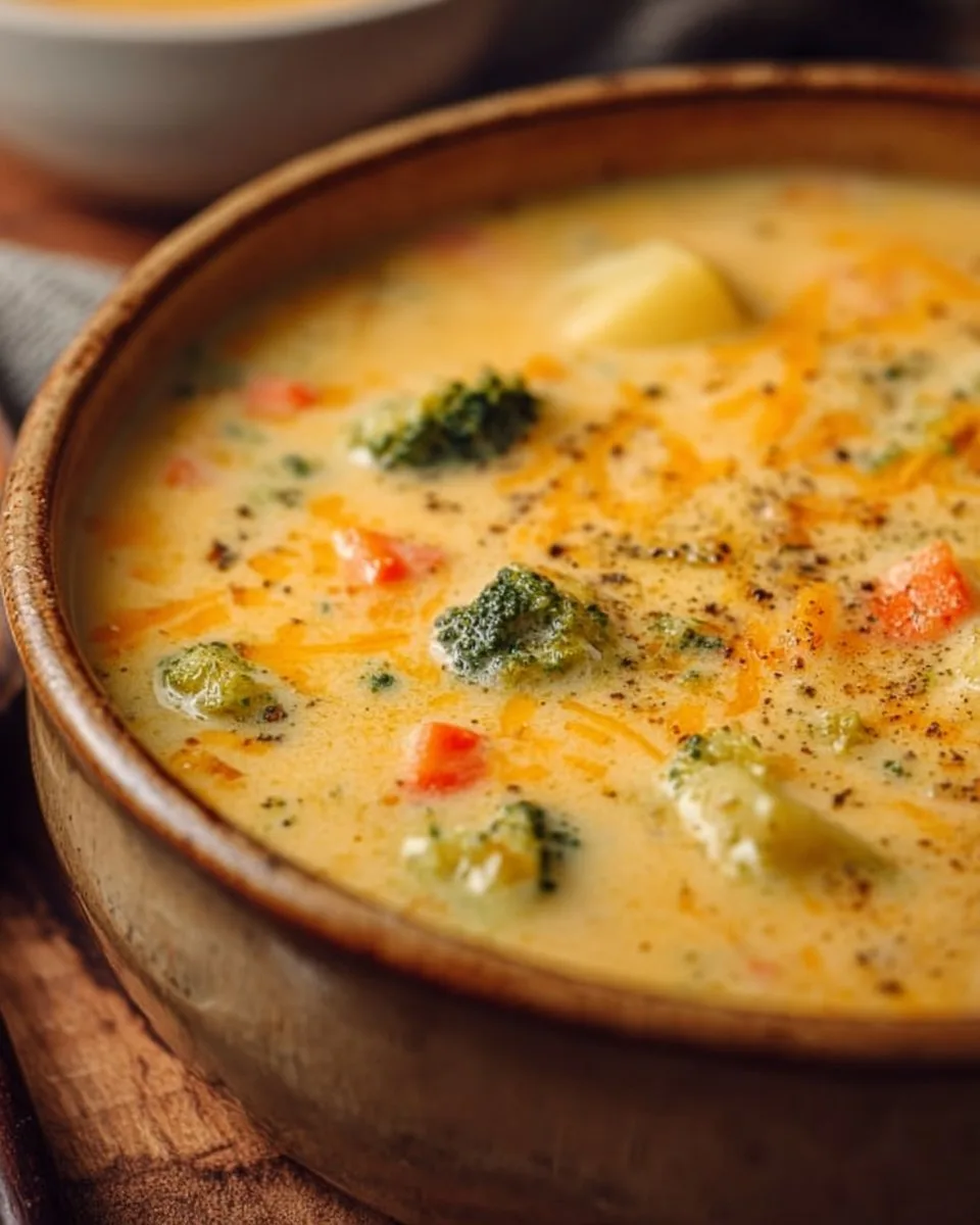 Creamy Vegetable Cheddar Soup