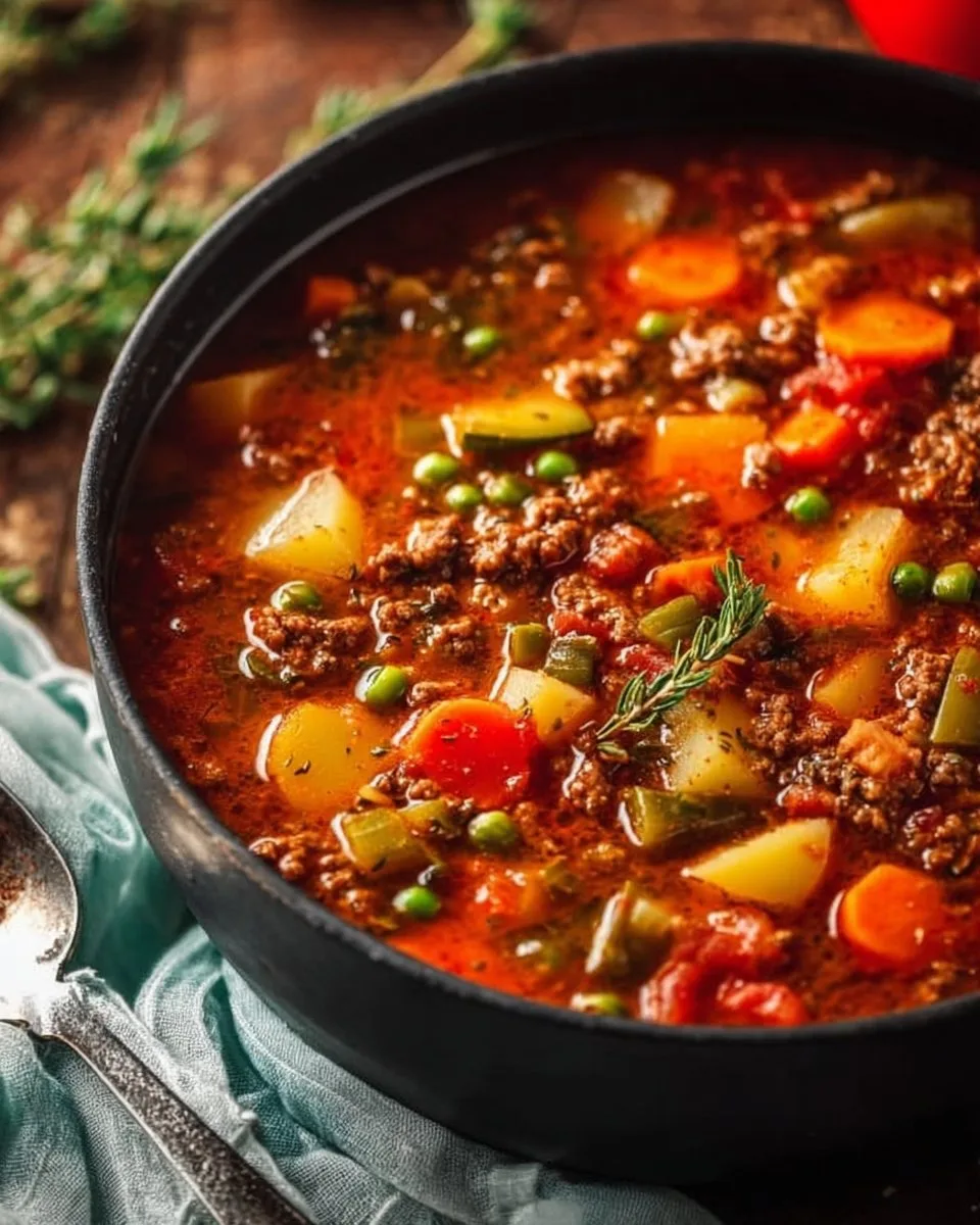 Ground Beef Vegetable Soup