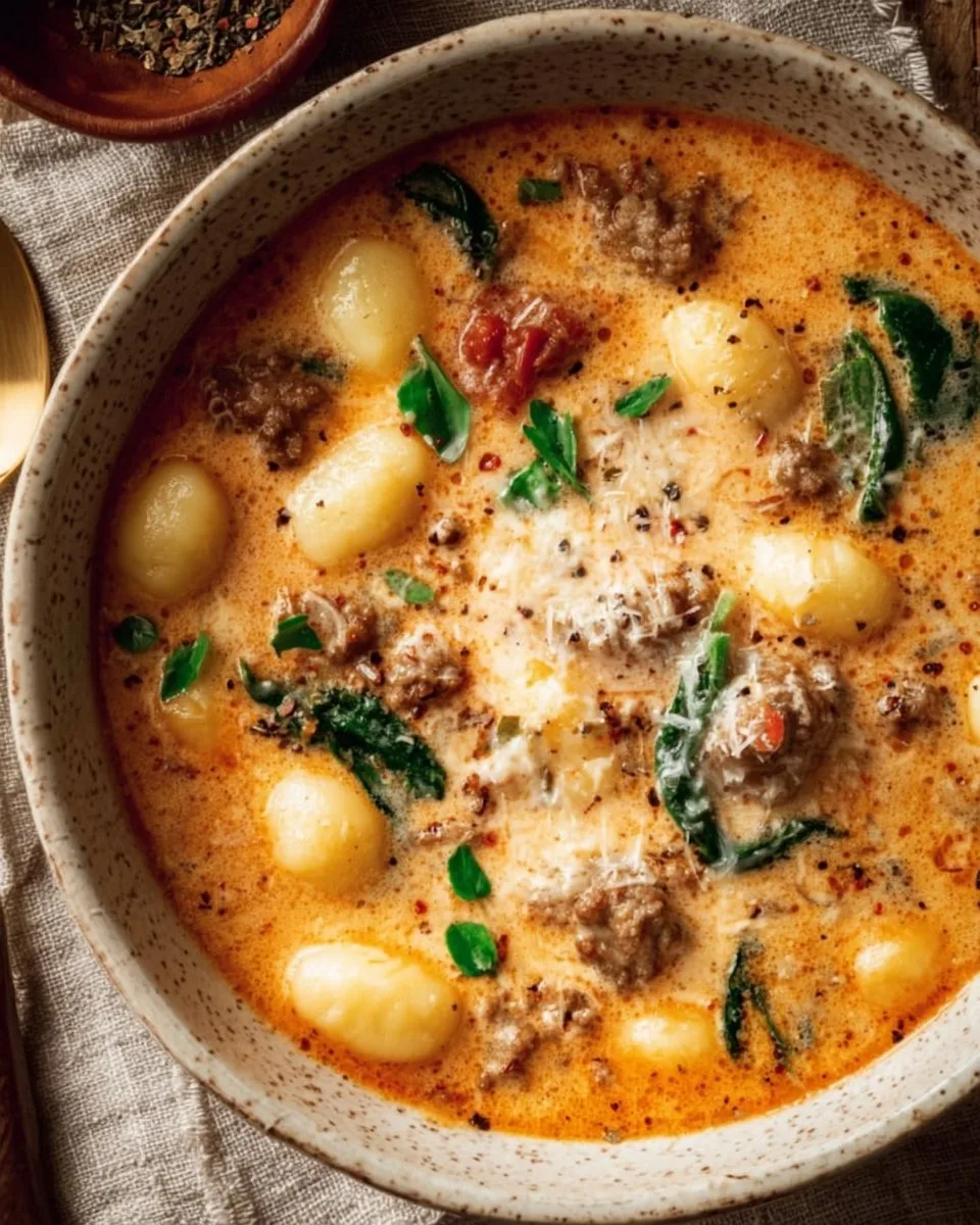 Creamy Italian Sausage Gnocchi Soup