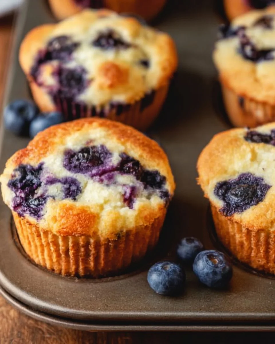 High Protein Cottage Cheese Blueberry Muffins