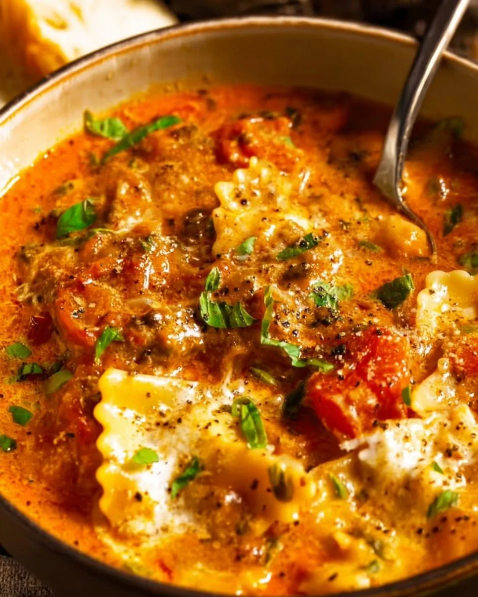 Easy Creamy Lasagna Soup