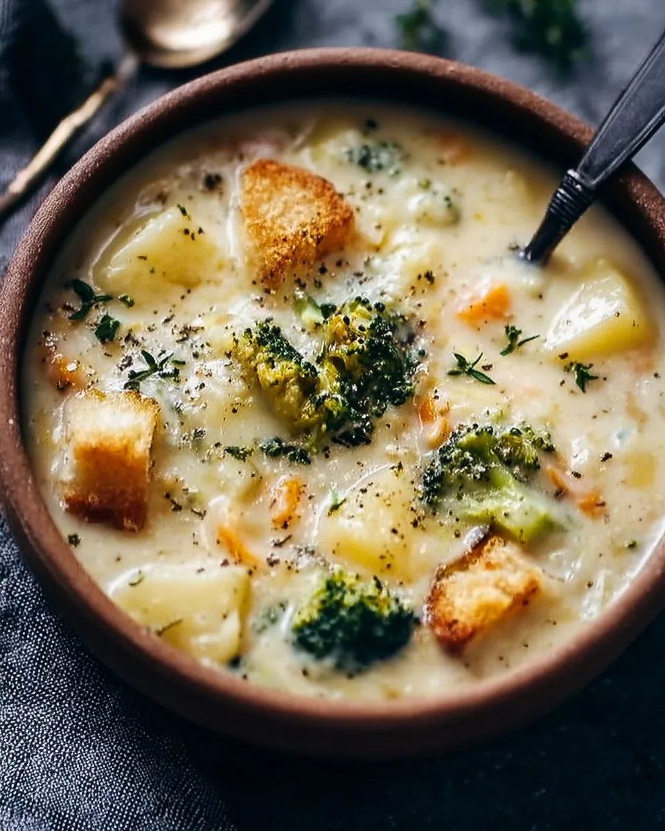 Broccoli Potato Cheese Soup Recipe