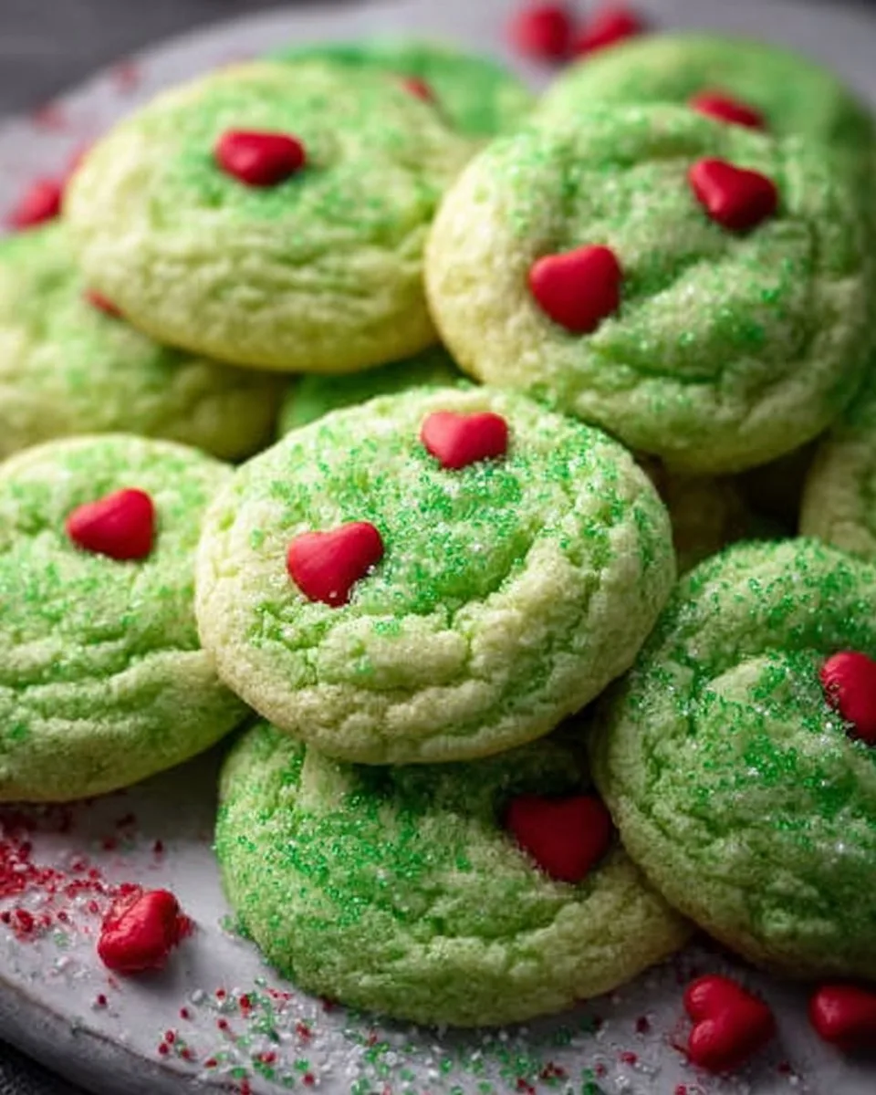 Grinch Drop Sugar Cookies