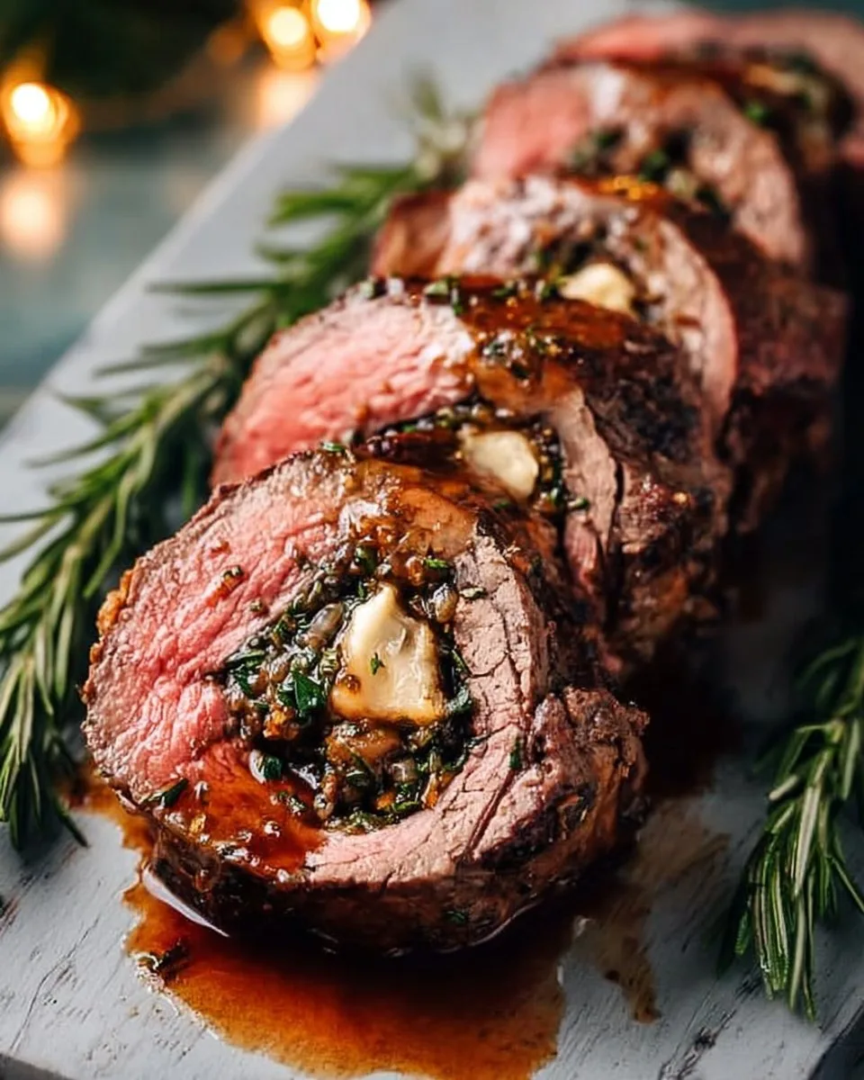 Quick Christmas Stuffed Beef Tenderloin