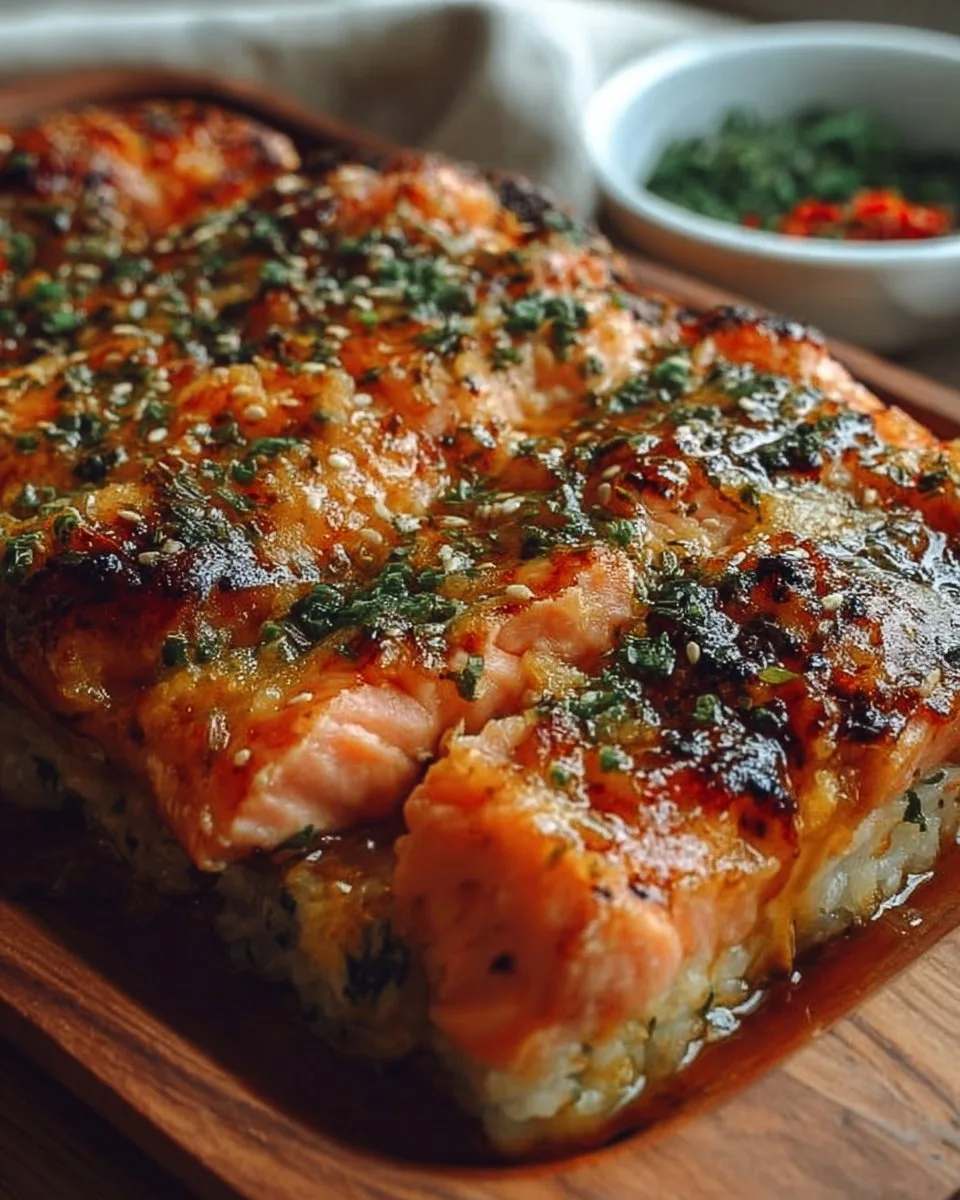 Spicy Salmon Sushi Bake Recipe