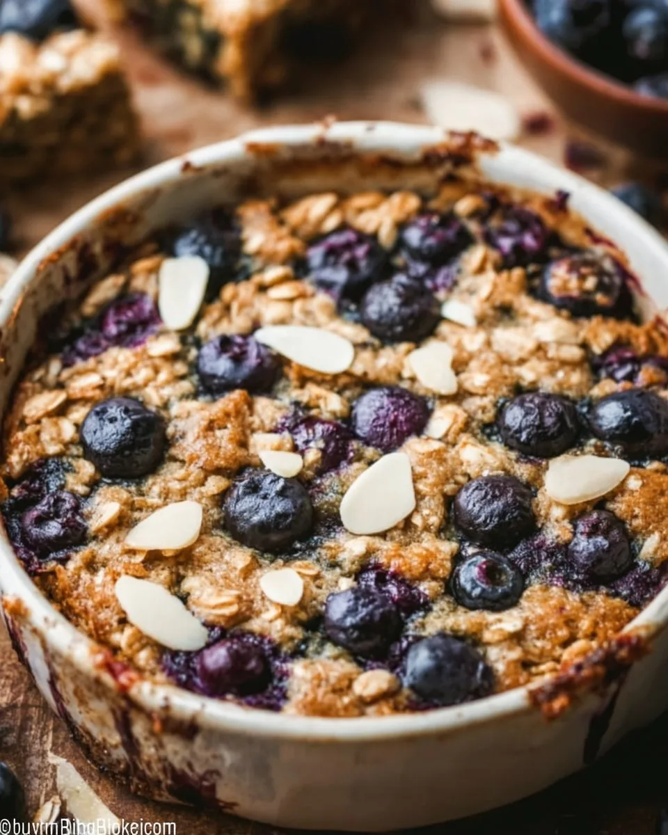 Healthy Blueberry Breakfast Baked Oatmeal