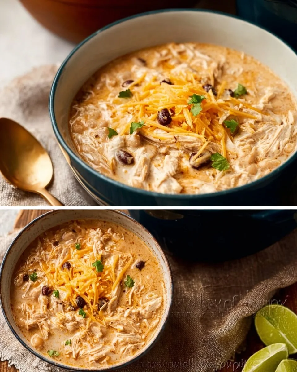 Crockpot White Chicken Chili with Cream Cheese