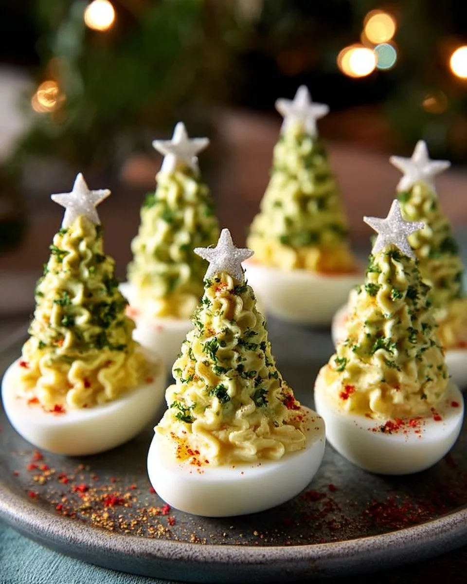 Deviled Egg Christmas Trees
