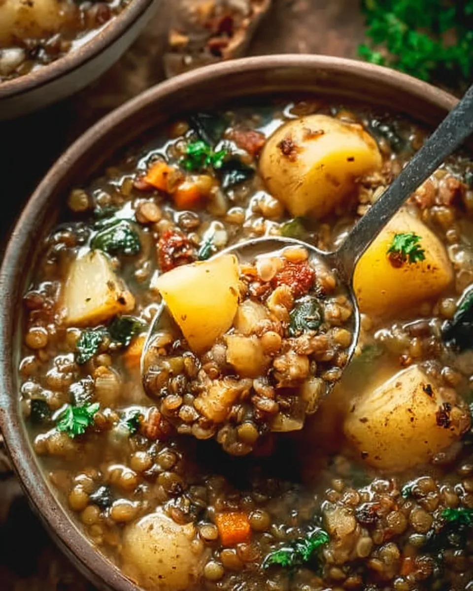 Easy Lentil Potato Soup