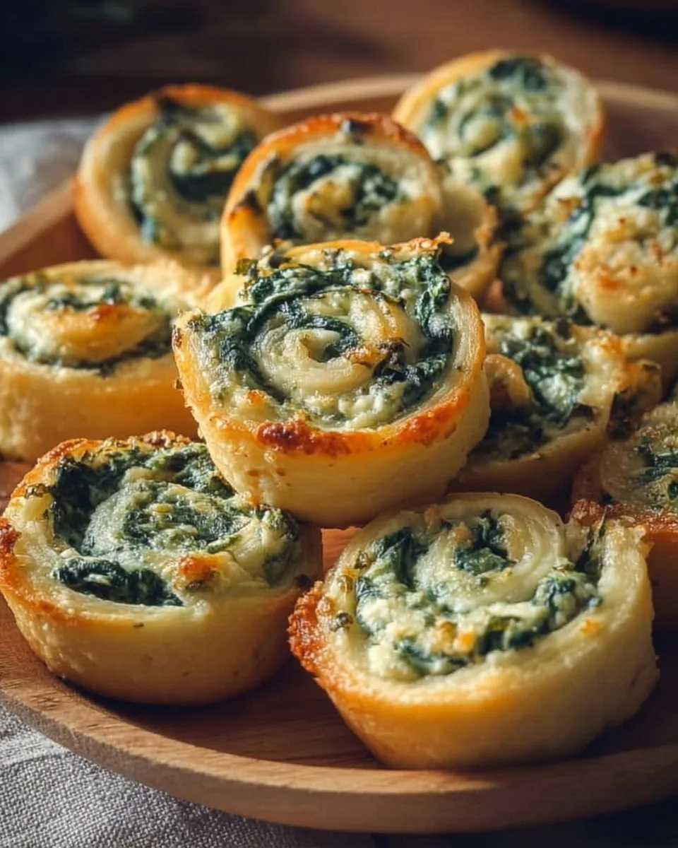Spinach Dip in Bite-Sized Pinwheels