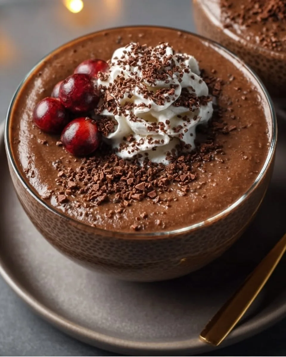High Protein Chocolate Chia Seed Pudding